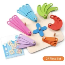 لعبة الألغاز الخشبية لتركيب الأرقام والحروف